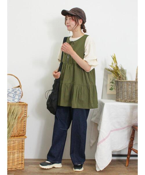 Samansa Mos2（サマンサ モスモス）の「【S/M/L/XLサイズ】カーブシルエットデニムパンツ（その他パンツ・レディース・ブルー/ネイビー/ベージュ・S/M/L/XL）」の22枚目の写真