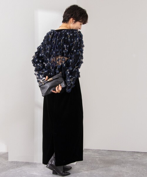 NOLLEY’S(ノーリーズ)の「《セットアップ対応》ウォッシャブルチュール刺繍2WAYブラウス(シャツ/ブラウス・レディース・ホワイト系その他4/ブルー系その他7・38)」の6枚目の写真