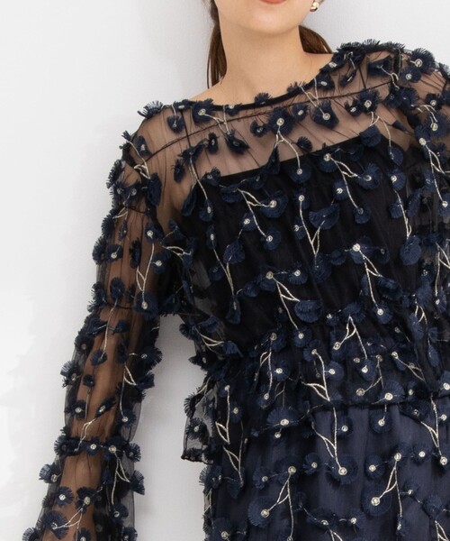 NOLLEY’S(ノーリーズ)の「《セットアップ対応》ウォッシャブルチュール刺繍2WAYブラウス(シャツ/ブラウス・レディース・ホワイト系その他4/ブルー系その他7・38)」の12枚目の写真