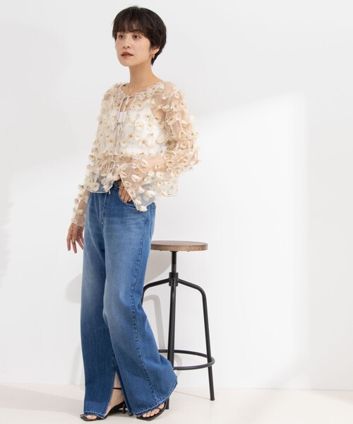 【専用】ノーリーズ　ウォッシャブルチュール刺繍2WAYブラウス 楽天市場】《セットアップ対応》ウォッシャブルチュール刺繍2WAY