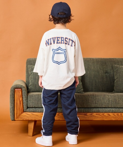 Auntie Rosa Holiday（アンティローザホリデー）の「カレッジプリントルーズTEE（Tシャツ/カットソー・キッズ・チャコールグレー/オレンジ/ホワイト・130/140/150/160）」の9枚目の写真