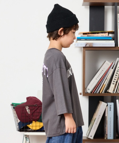 Auntie Rosa Holiday（アンティローザホリデー）の「カレッジプリントルーズTEE（Tシャツ/カットソー・キッズ・チャコールグレー/オレンジ/ホワイト・130/140/150/160）」の12枚目の写真