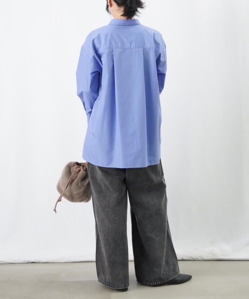 LUCA/LADY LUCK LUCA（ルカ/レディラックルカ）の「LC/LLL ペインターデニムハイウエストパンツ / ビンテージ加工タックワイドデニム（デニムパンツ・レディース・ブラック/カーキ・FREE）」の10枚目の写真