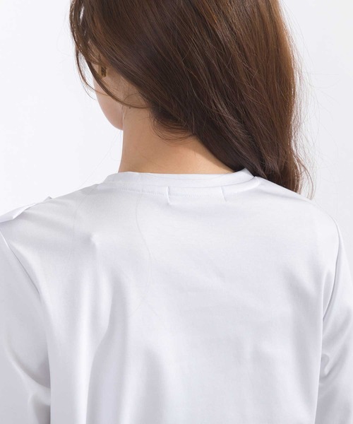 PICCIN(ピッチン)の「胸リボンTシャツ(Tシャツ/カットソー・レディース・オフホワイト/ブラック・M)」の8枚目の写真