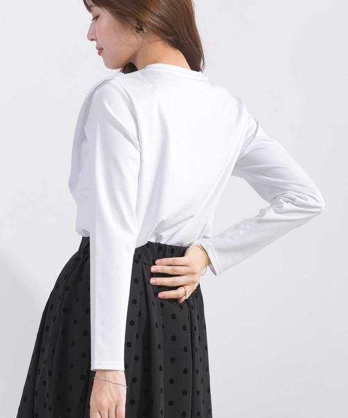 PICCIN(ピッチン)の「胸リボンTシャツ(Tシャツ/カットソー・レディース・オフホワイト/ブラック・M)」の13枚目の写真