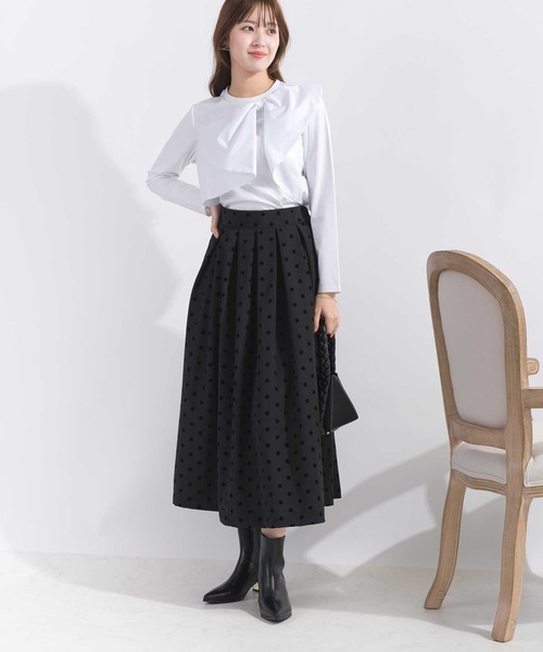 PICCIN(ピッチン)の「胸リボンTシャツ(Tシャツ/カットソー・レディース・オフホワイト/ブラック・M)」の14枚目の写真
