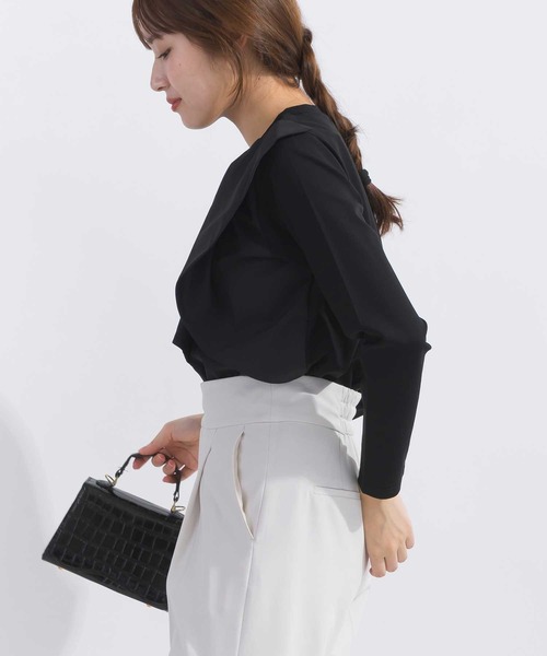 PICCIN(ピッチン)の「胸リボンTシャツ(Tシャツ/カットソー・レディース・オフホワイト/ブラック・M)」の19枚目の写真
