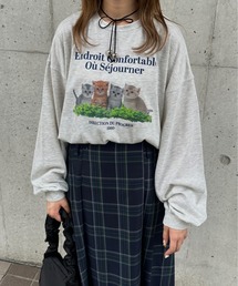 kutir | catプリントロンT(Tシャツ/カットソー)