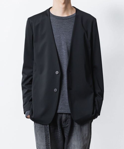 ATTACHMENT（アタッチメント）の「【 LIMITED 】ルカマットツイスト カラーレスジャケット / LUCA MATTE TWIST COLLARLESS JACKET（ノーカラージャケット・メンズ・ブラック/ダークカーキ/ネイビー・1/2/3）」の22枚目の写真
