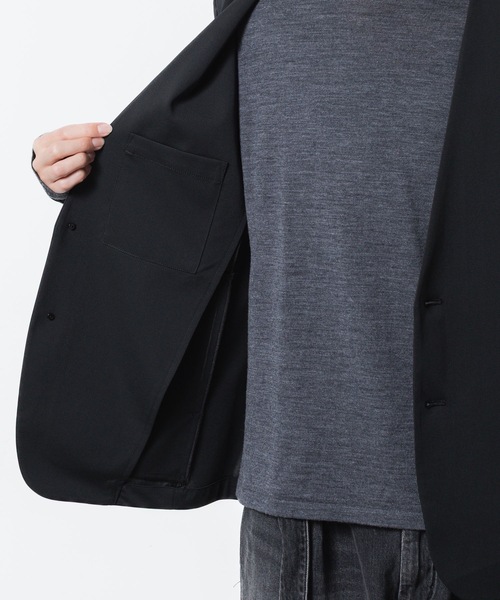 ATTACHMENT（アタッチメント）の「【 LIMITED 】ルカマットツイスト カラーレスジャケット / LUCA MATTE TWIST COLLARLESS JACKET（ノーカラージャケット・メンズ・ブラック/ダークカーキ/ネイビー・1/2/3）」の17枚目の写真