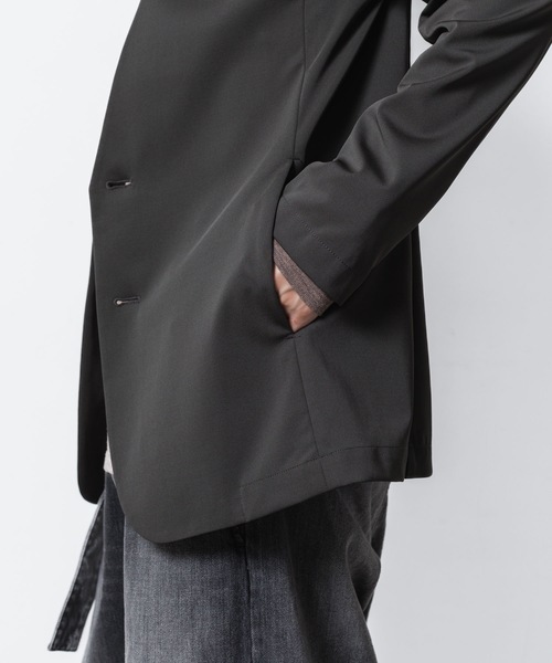 ATTACHMENT（アタッチメント）の「【 LIMITED 】ルカマットツイスト カラーレスジャケット / LUCA MATTE TWIST COLLARLESS JACKET（ノーカラージャケット・メンズ・ブラック/ダークカーキ/ネイビー・1/2/3）」の14枚目の写真