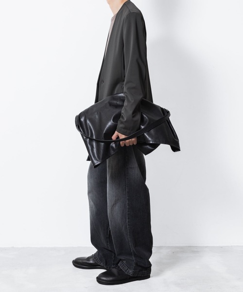 ATTACHMENT（アタッチメント）の「【 LIMITED 】ルカマットツイスト カラーレスジャケット / LUCA MATTE TWIST COLLARLESS JACKET（ノーカラージャケット・メンズ・ブラック/ダークカーキ/ネイビー・1/2/3）」の4枚目の写真