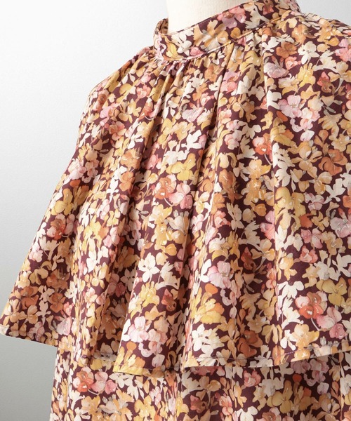セール】ケープデザイン ブラウス Made with Liberty Fabric