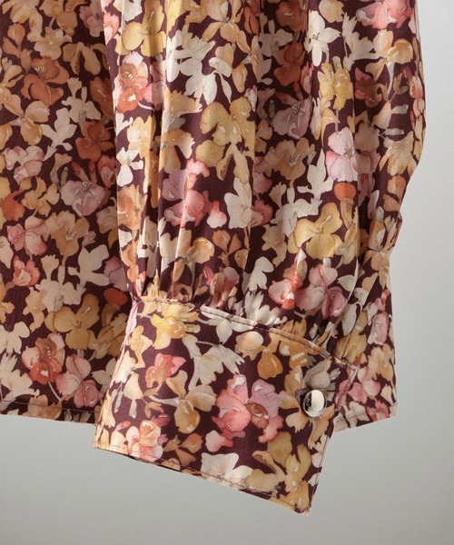ブラウス シャツ ケープデザイン ブラウス Made with Liberty Fabric HUIT レディース セール】ケープデザイン ブラウス Made with Liberty Fabric