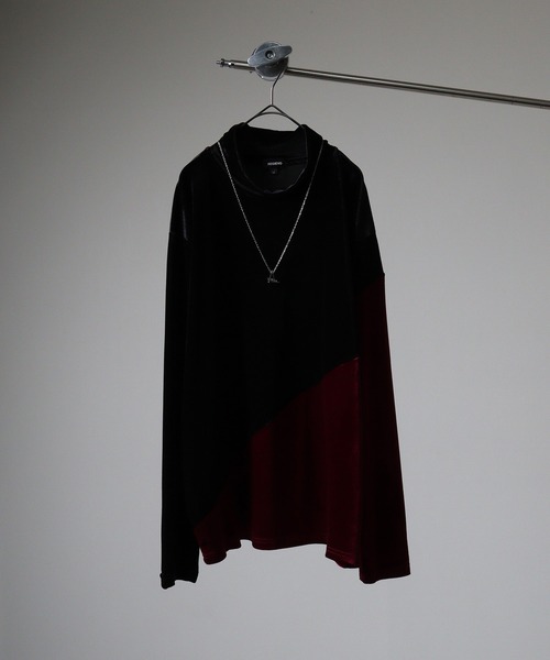 REGIEVO(レジエボ)の「Velor turtleneck with necklace / ネックレス付きベロアタートルネック unisex(その他トップス・メンズ・ネイビー/グレー/ブラック・L/M)」の13枚目の写真