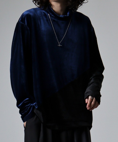 REGIEVO(レジエボ)の「Velor turtleneck with necklace / ネックレス付きベロアタートルネック unisex(その他トップス・メンズ・ネイビー/グレー/ブラック・L/M)」の20枚目の写真
