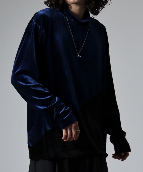 REGIEVO(レジエボ)の「Velor turtleneck with necklace / ネックレス付きベロアタートルネック unisex(その他トップス・メンズ・ネイビー/グレー/ブラック・L/M)」の18枚目の写真
