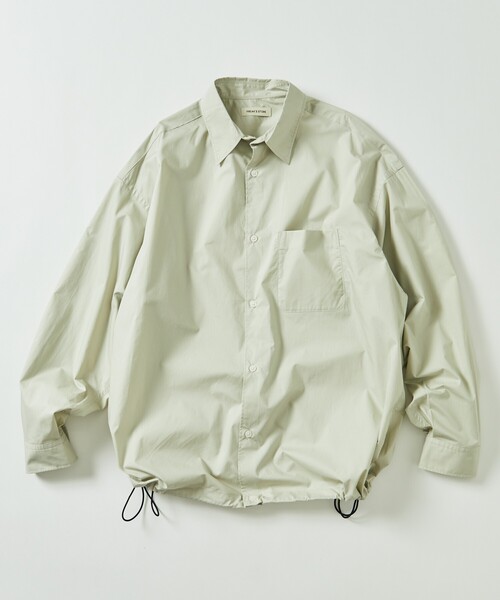 FREAK'S STORE（フリークスストア）の「限定展開 ワイドシルエット スピンドル レギュラーカラーシャツ（シャツ/ブラウス・メンズ・ホワイト/ベージュ/ブラック/サックスブルー/チャコールグレー/ベージュ系その他/ホワイト系その他/グレー系その他/ブラウン系その他/ブラック系その他・SMALL/MEDIUM/LARGE）」の15枚目の写真