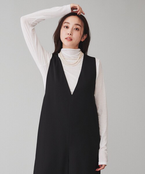 UNTITLED（アンタイトル）の「◆【TICCA】サイドラインコンビネゾン（サロペット/オーバーオール・レディース・ブラック・02）」の3枚目の写真