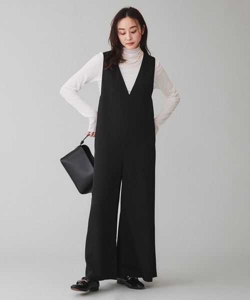 UNTITLED（アンタイトル）の「◆【TICCA】サイドラインコンビネゾン（サロペット/オーバーオール・レディース・ブラック・02）」の5枚目の写真