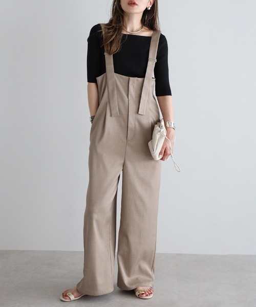 セール】ハイウエストワイドサロペット（サロペット