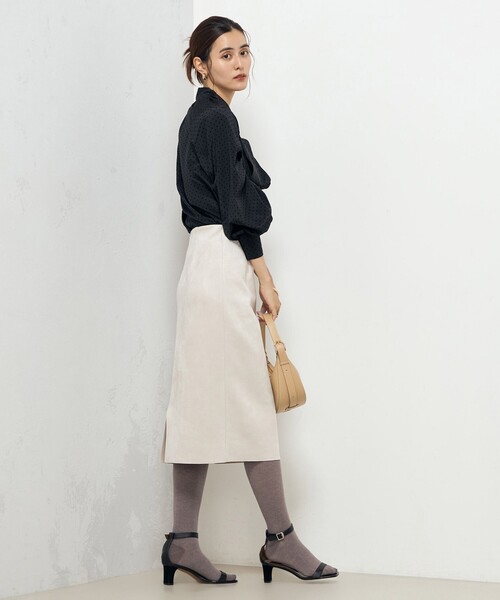 NOLLEY’S Sophi（ノーリーズソフィ）の「ウォッシャブルボンディングスエードインゴムタイトスカート（スカート・レディース・グレイッシュベージュ/ベビーピンク/カーキブラウン・38/36/40/34）」の14枚目の写真