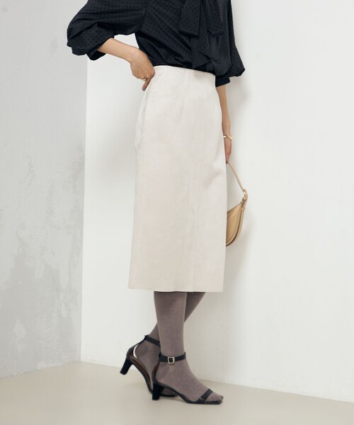 NOLLEY’S Sophi（ノーリーズソフィ）の「ウォッシャブルボンディングスエードインゴムタイトスカート（スカート・レディース・グレイッシュベージュ/ベビーピンク/カーキブラウン・38/36/40/34）」の17枚目の写真