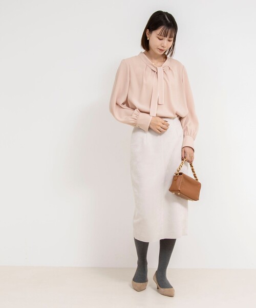 NOLLEY’S Sophi（ノーリーズソフィ）の「ウォッシャブルボンディングスエードインゴムタイトスカート（スカート・レディース・グレイッシュベージュ/ベビーピンク/カーキブラウン・38/36/40/34）」の19枚目の写真