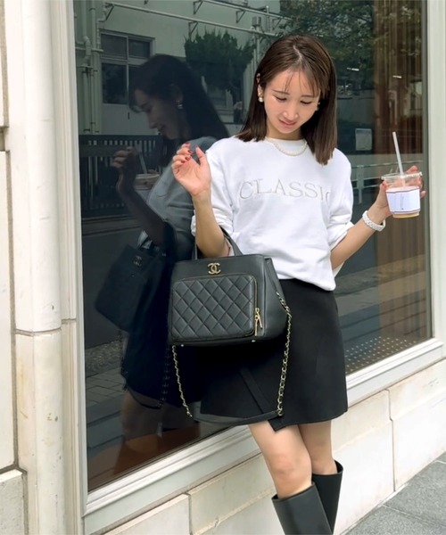 KOBE LETTUCE（コウベレタス）の「[ coaraさんコラボ ] ベルトセットミニスカパン（スカート・レディース・グレー/アイボリー/その他/ブラック・M/S）」の11枚目の写真