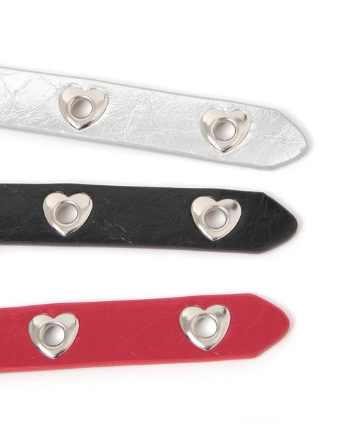 niko and...（ニコアンド）の「オリジナルハートハトメベルト（ベルト・レディース・ブラック/レッド/グレー・0）」の4枚目の写真