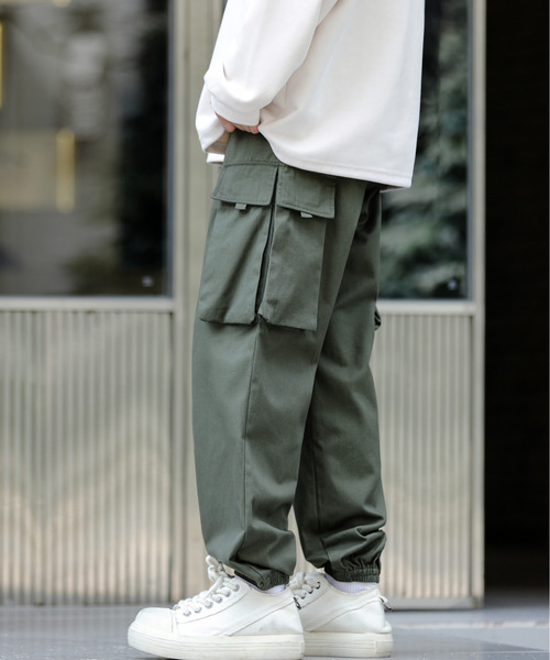 neos(ネオス)の「【neos】ルーズシルエット ジョガー ケミカルウォッシュ デニム&ツイル カーゴ パンツ(カーゴパンツ・メンズ・ブラック系/カーキ/ブラック/ブルー系/ベージュ・MEDIUM/X-LARGE/LARGE)」の17枚目の写真