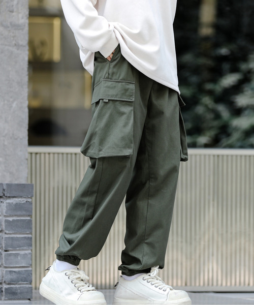 neos(ネオス)の「【neos】ルーズシルエット ジョガー ケミカルウォッシュ デニム&ツイル カーゴ パンツ(カーゴパンツ・メンズ・ブラック系/カーキ/ブラック/ブルー系/ベージュ・MEDIUM/X-LARGE/LARGE)」の18枚目の写真