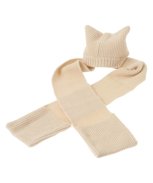 【セール】CAT EAR KNIT CAP MUFFLER（ニットキャップ/ビーニー）｜CONVERSE TOKYO（コンバーストウキョウ）