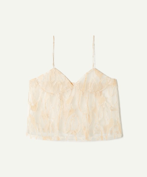 leinwande(ラインヴァンド)の「【leinwande】Washi Organdy Cami(キャミソール・レディース・ホワイト・ONE SIZE)」の3枚目の写真