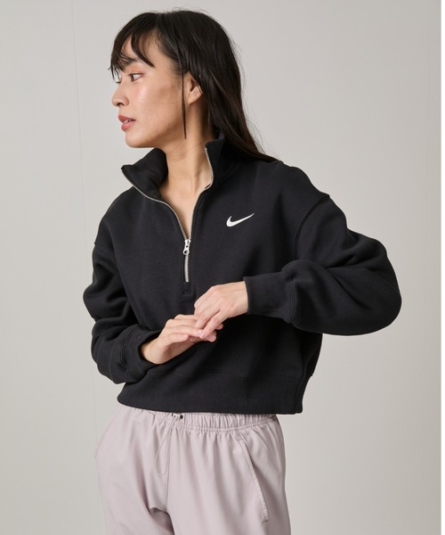 NIKE(ナイキ)の「【NIKE】フェニックスフリース オーバーサイズド 1/2ジップ クロップ スウェットシャツウィメンズ(スウェット・レディース・ブラック/モスグリーン/ホワイト系その他7・L/M/S)」の15枚目の写真