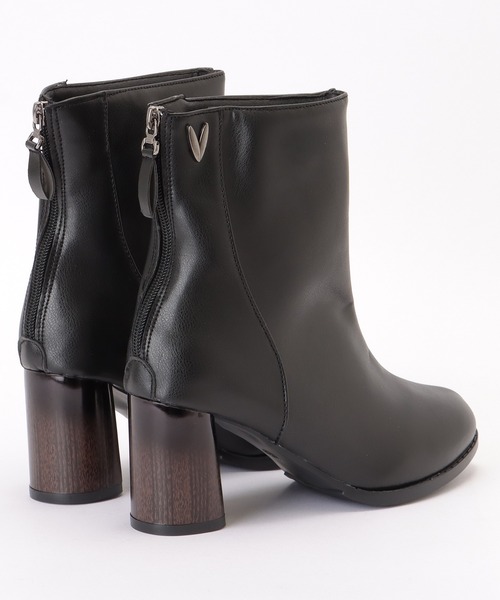 Lace Ladies(レースレディース)の「レザー調 チャンキー ハイヒール ショート ブーツ(ブーツ・レディース・ブラック・23.5cm/24cm/24.5cm/25cm/22.5cm/23cm)」の21枚目の写真