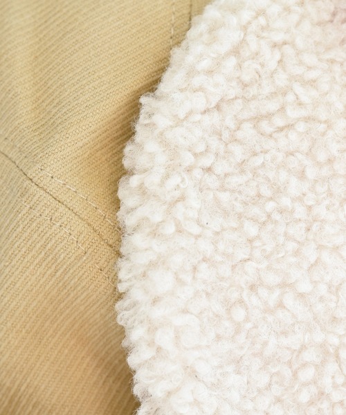 DAY CLOSET（デイ クローゼット）の「レディース コーデュロイ×ボアキルティングフライトキャップ 耳当て付き（キャップ・レディース・ベージュ/ブラック/キャメル・ONE SIZE）」の8枚目の写真