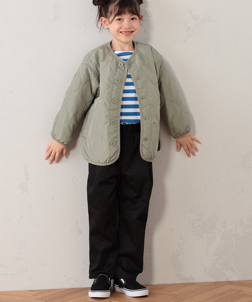 FOUND GOOD（ファウンドグッド）の「B/キルティングブルゾン（ブルゾン・キッズ・グリーン系2/アイボリー/ブラック・150cm/140cm/130cm/120cm/110cm）」の3枚目の写真