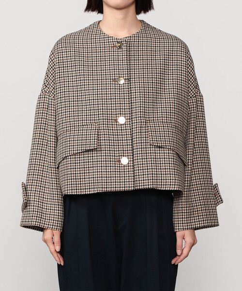 Mackintosh（マッキントッシュ）の「MACKINTOSH | HUMBIE NO COLLAR JACKET MB WOMEN（ノーカラージャケット・レディース・ブラウン系その他・8）」の9枚目の写真