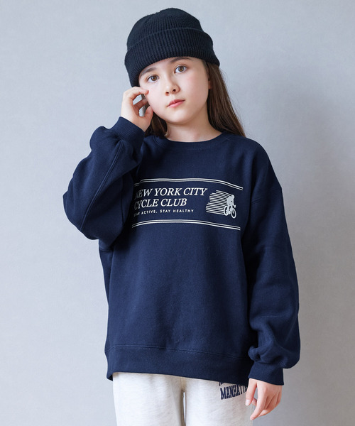 セール】キッズ 親子お揃い裏起毛カレッジスウェット（スウェット