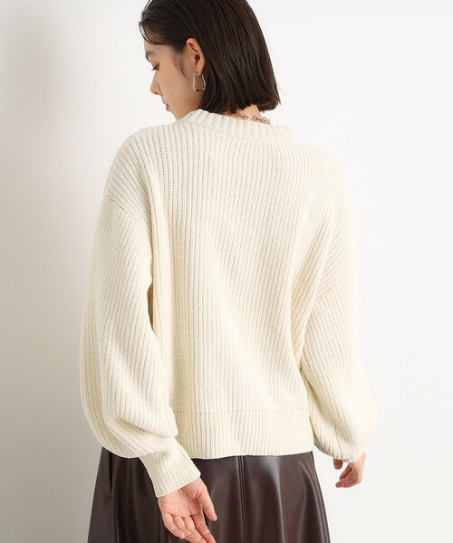 THE SHOP TK (ザ ショップ ティーケー )の「◆ラメケーブルモールニット【洗える】(ニット/セーター・レディース・ライトグレー/グリーン系/イエロー系その他/ネイビー/アイボリー・12/13)」の9枚目の写真