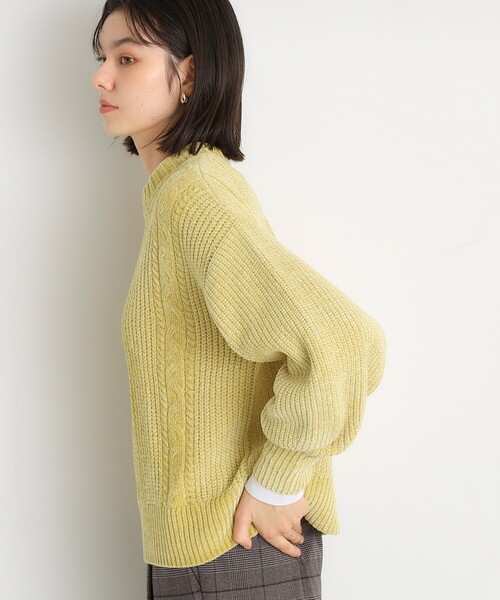 THE SHOP TK (ザ ショップ ティーケー )の「◆ラメケーブルモールニット【洗える】(ニット/セーター・レディース・ライトグレー/グリーン系/イエロー系その他/ネイビー/アイボリー・12/13)」の14枚目の写真