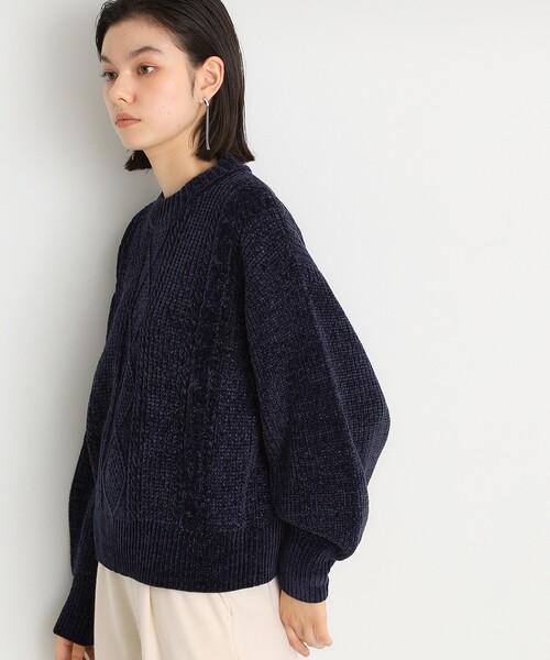 THE SHOP TK (ザ ショップ ティーケー )の「◆ラメケーブルモールニット【洗える】(ニット/セーター・レディース・ライトグレー/グリーン系/イエロー系その他/ネイビー/アイボリー・12/13)」の19枚目の写真