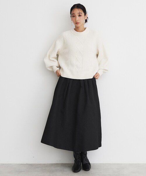 THE SHOP TK (ザ ショップ ティーケー )の「◆ラメケーブルモールニット【洗える】(ニット/セーター・レディース・ライトグレー/グリーン系/イエロー系その他/ネイビー/アイボリー・12/13)」の21枚目の写真