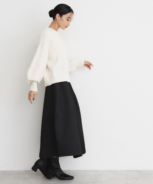 THE SHOP TK (ザ ショップ ティーケー )の「◆ラメケーブルモールニット【洗える】(ニット/セーター・レディース・ライトグレー/グリーン系/イエロー系その他/ネイビー/アイボリー・12/13)」の22枚目の写真