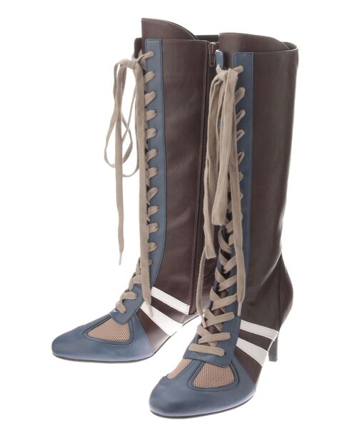 EVRIS（エヴリス）の「スニーカーデザインロングブーツ（ブーツ・レディース・ブラック/ネイビー/ブラウン・LARGE/MEDIUM/SMALL）」の19枚目の写真