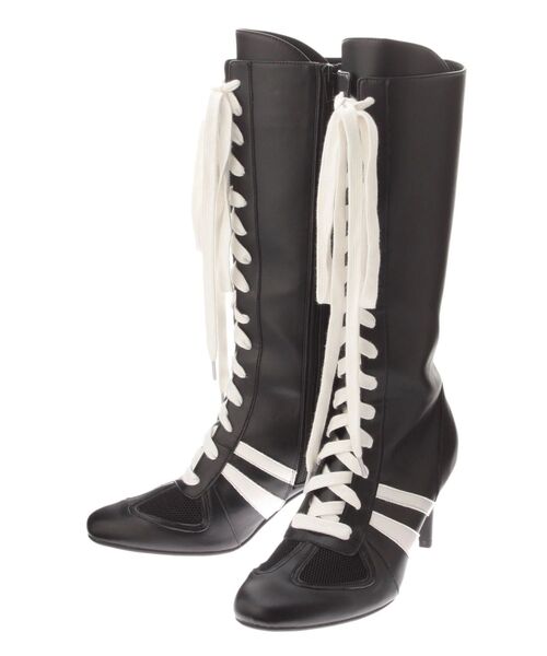 EVRIS（エヴリス）の「スニーカーデザインロングブーツ（ブーツ・レディース・ブラック/ネイビー/ブラウン・LARGE/MEDIUM/SMALL）」の21枚目の写真