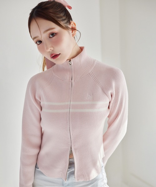 セール】ダブルジップラインニット（ニット/セーター）｜one after