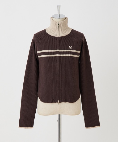 セール】ダブルジップラインニット（ニット/セーター）｜one after