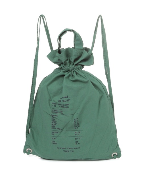 niko and...（ニコアンド）の「オリジナル巾着ナップサック（バックパック/リュック・レディース・カーキ/ナチュラル・0）」の2枚目の写真